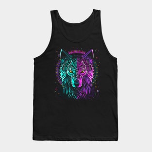 Retro wolf Tank Top